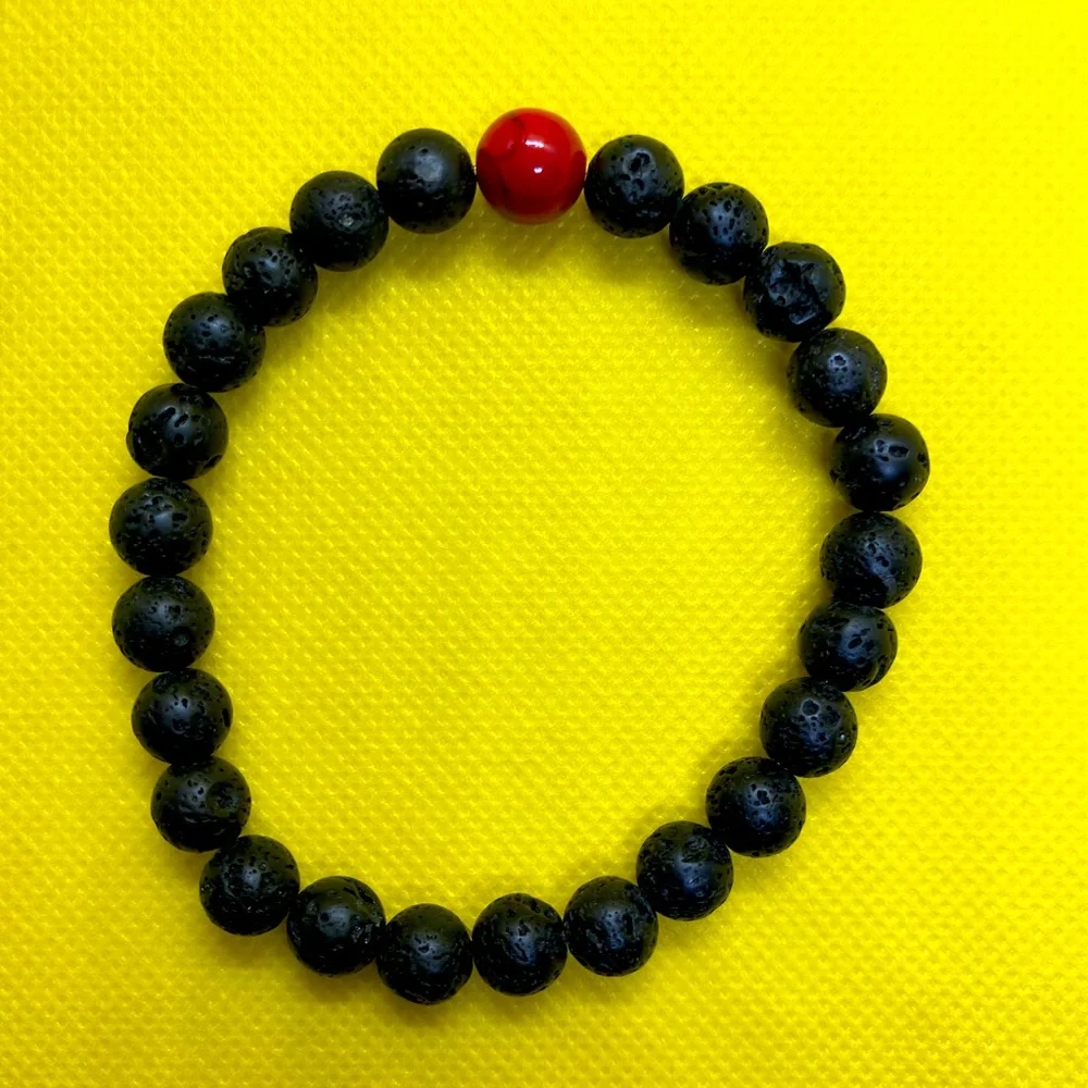 Red & Black Lava bracelet - Picture 1 of 1
